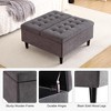 Large Square Ottoman with Lift Top, Upholstered Ottoman Coffee Table with Storage - 4 of 4