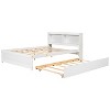 Okak Twin/Full Size Bookcase Platform Beds with Storage Shelves & Trundle,Solid Wood Bed Frame for Teens,No Spring Box Needed - 4 of 4