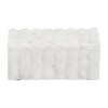 Sagebrook Home White Marble Storage Box Contemporary Ridged 7" x 3" Decorative Box with Lid Decorative Storage - 2 of 4