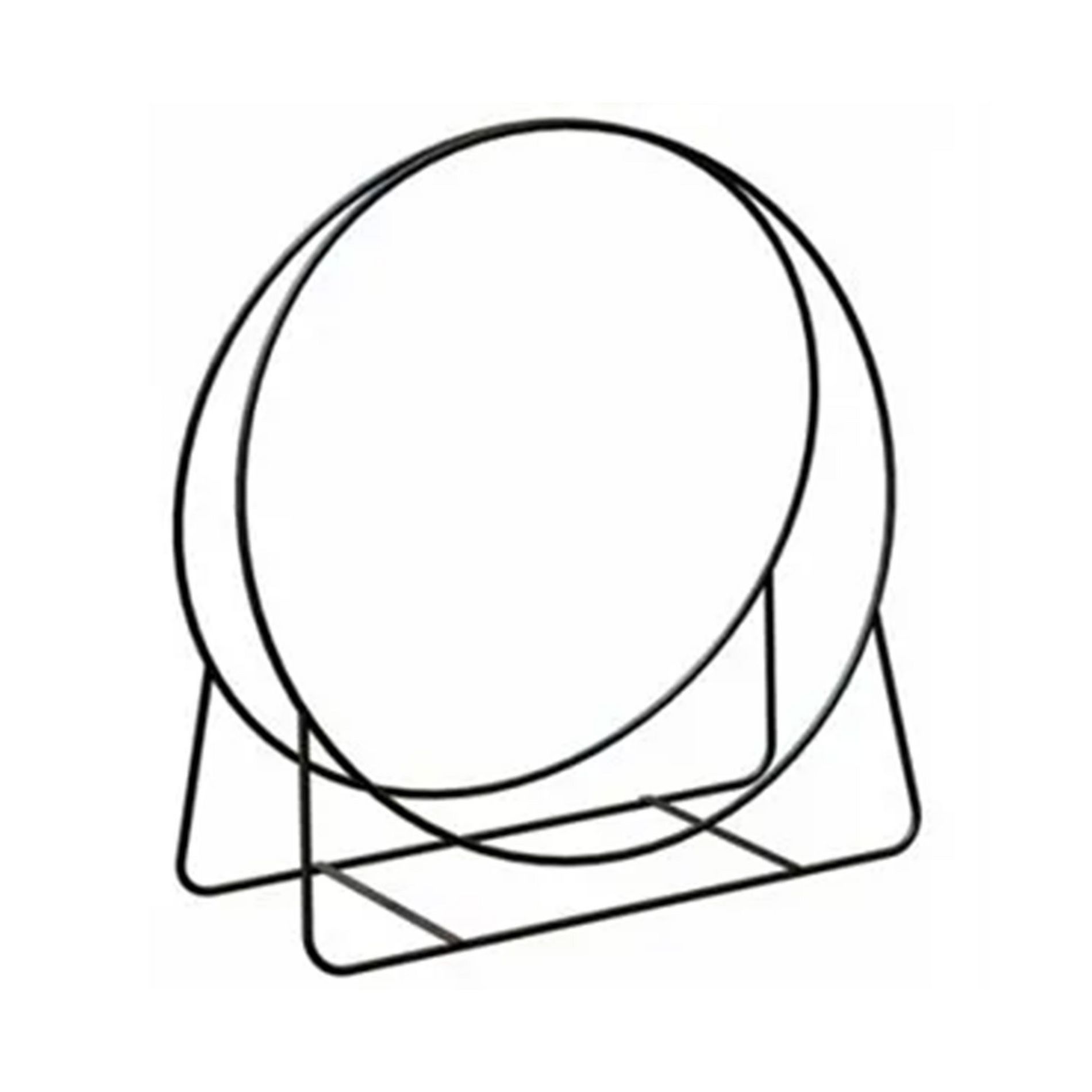 Panacea Products Open Hearth 20 Inch Durable Tubular Steel Log Hoop Ideal Use for Storing, Drying, and Displaying Firewood, Black
