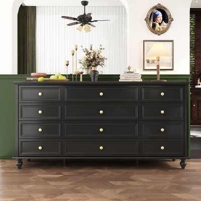 FUFU&GAGA Wood Dresser Bedroom Storage Drawer Organizer Closet