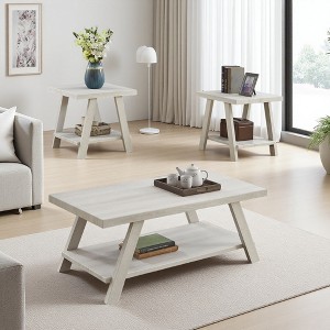 3-Piece Particle Board Coffee Table Set - 1 of 4