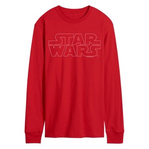Men's - Star Wars - Logo Outline Long Sleeve Graphic T-Shirt - 1 of 2