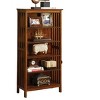 5-Tier Solid Wood Vertical Bookshelf with Enclosed Back – Transitional Storage Shelf for Living Room or Home Office-3irtyhousy - 3 of 4