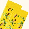 Yellow Palm Tree Socks (Women's Sizes, Adult Medium) from the Sock Panda - 2 of 3