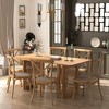 SpassWay 30"H Modern Wood Dining Table Kitchen Table Conference Table Gaming Table with Double Pedestal Walnut/Black/Natural Wood - 3 of 4