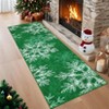Christmas Snowflakes Printed Area Rug Washable Non Slip,Soft Indoor Carpets,Low Pile Xmas Decoration Rugs - 2 of 4
