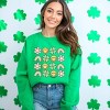 Simply Sage Market S.W.Smiley Smiley Clover Daisy Sweatshirt - 2 of 4