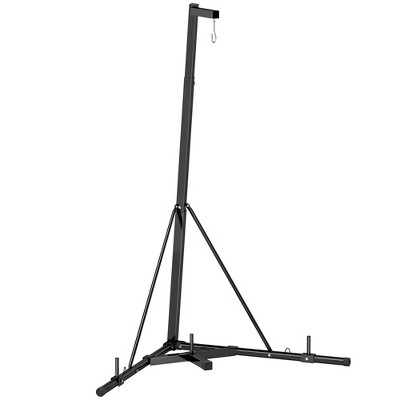 Soozier Height Adjustable Heavy Punching Bag Hanger Bracket with Heavy Duty Foldable Steel Frame & Weightable Base, Stand Only