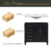 Vynxaria 36'' Bathroom Vanity: Solid Wood Frame, Top Resin Sink, 2 Drawers & Tip-out Drawer, Freestanding with Height Adjustable Shelf - 4 of 4