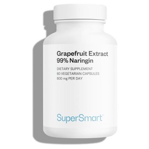 SuperSmart Grapefruit Extract 600mg per Day (99 % Naringin) - High Potency GSE Supplement | Non-GMO & Gluten Free - 60 Vegetarian Capsules - 1 of 1