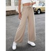 Women's Yoga Pants with Pockets Casual Joggers Loose Lounge Wide Leg High Waisted Drawstring Pants - 4 of 4