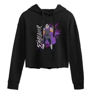 Women's - Teenage Mutant Ninja Turtles - Shredder Slash Cropped Graphic Hoodie - 1 of 3