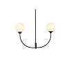 Elegant Lighting Nyomi 36-Inch Brass Chandelier with Opal-Inspired Touch - 3 of 4