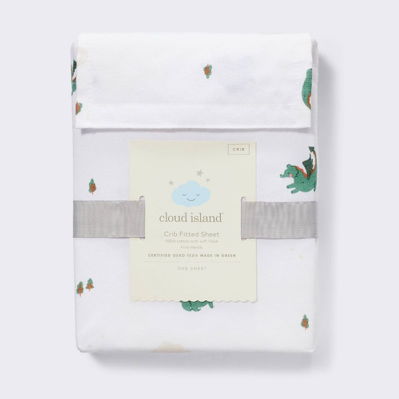 Cotton Fitted Crib Sheet - Dragons - Cloud Island&#8482;, 5 of 6