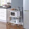 SunnyPoint 3-Tier Wide Rolling Organizer Utility Craft Cart White (YJ-WIDE-W) - 2 of 4