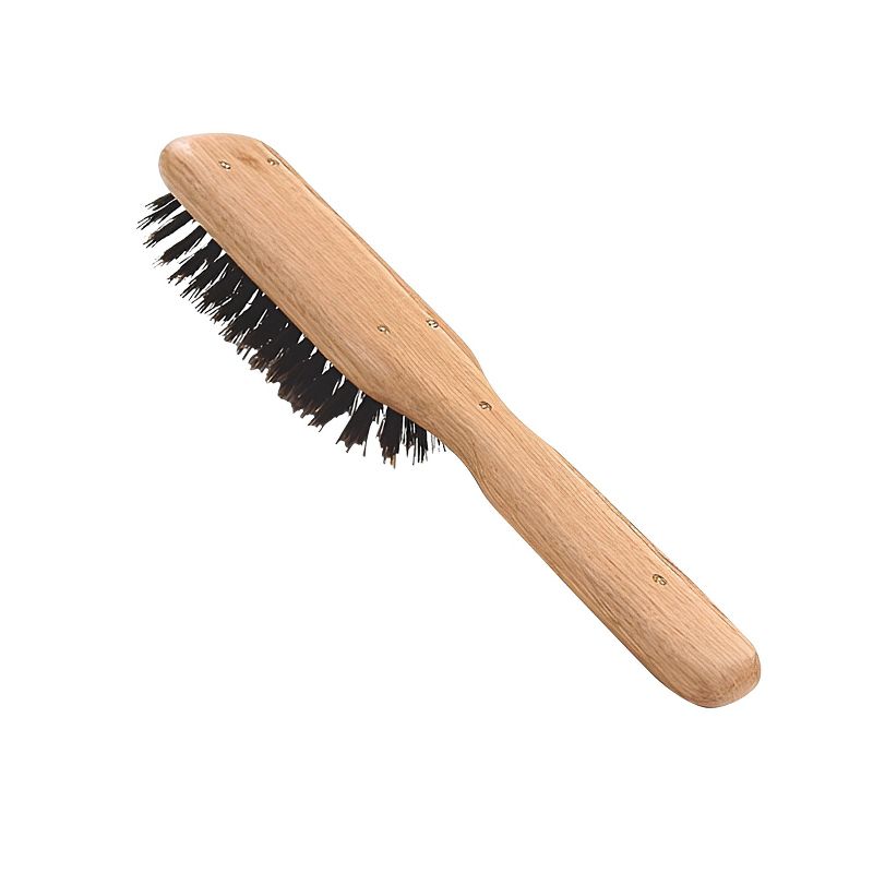 Bass Brushes - Men's Hair Brush with 100% Pure Bass Premium Select Natural Boar Bristle FIRM Natural Wood Handle 7 Row Cushion Style Oak Wood, 4 of 6