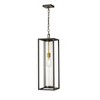 Dunbroch 8" Outdoor Ceiling Fixture - Black Aluminum, Dimmable, Chain Mount, 1 Bulb - 3 of 3