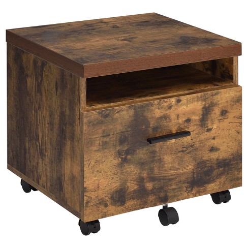 1 Drawer File Cabinet Oak Acme, One Drawer File Cabinet Wood