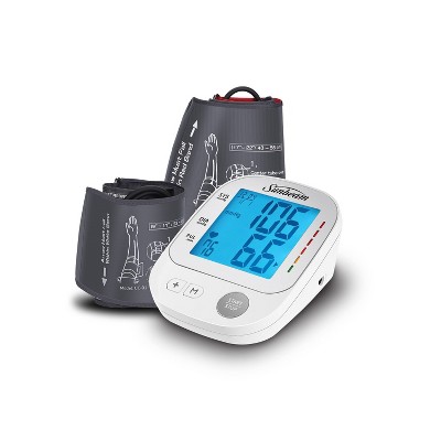 Blood Pressure Monitor, Automatic Accurate Upper Arm BP Machine with  8.7-16.5 Large Cuff, 4.5 in Backlit, 2 User 180 Memory, Voice Broadcast