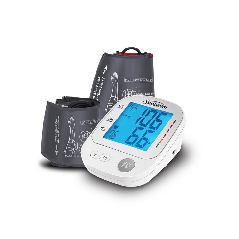 Automatic Blood Pressure Monitor, Upper Arm Large Adjustable Cuff, Backlit  Display, English and Spanish Voice Broadcast, Accurate Irregular Heartbeat  & Hypertension Detector, Digital BP Machine 
