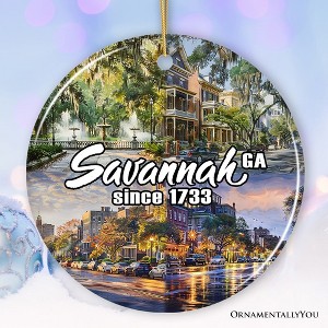 Artistically Scenic Savannah Ornament, Georgia Historical City and Nature Christmas Ornament| OrnamentallyYou - 1 of 4