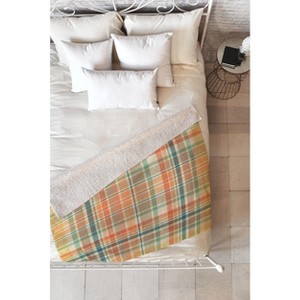 Sheila Wenzel-Ganny Pastel Country Plaids Fleece Throw Blanket - Deny Designs - 1 of 2