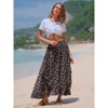 EXLURA Womens Floral Print High Waisted Wrap Long Maxi Skirts Ruffle Hem Self Tie Knot Summer Chiffon Midi Skirts 2025 - 4 of 4