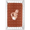 Sweet Jojo Designs Boy or Girl Gender Neutral Unisex Baby Fitted Mini Crib Sheet Diamond Tuft Orange and Off White - 3 of 4