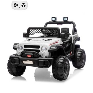 Jojoka 12V Kids Ride On Truck with Parent Remote Control, Off-Road Electric Car w/Dual Motors, LED Lights & Music - 1 of 4