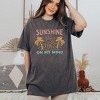 Simply Sage Market Women's Sunshine On My Mind Palm Trees Short Sleeve Garment Dyed Tee - image 2 of 2