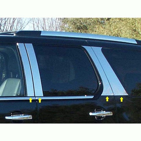 QAA Stainless Steel Rear Pillar Posts For Cadillac Escalade SUV 2007-2014 - Chrome
