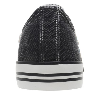 Женские кроссовки Outwoods Womens Logan 8 Canvas Low Top Sneaker with Sparkle Laces, Black (9) — фото 3