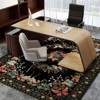 Black Butterfly Floral Washable Area Rug, Low Pile Non-Slip Indoor Carpet for Living Room & Bedroom - 4 of 4