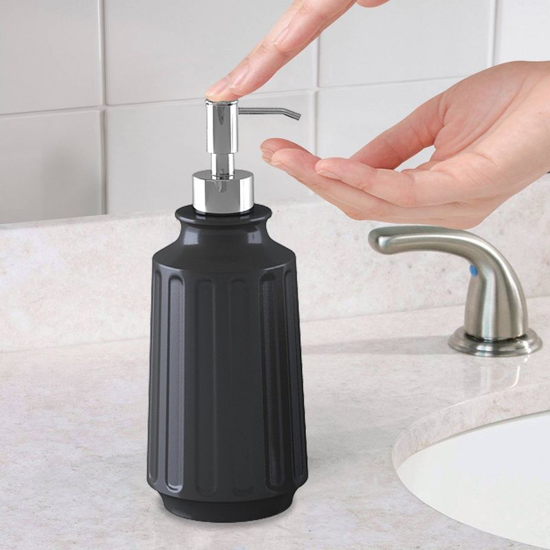 Metal Black Rust Resistant Refillable Liquid Soap Dispenser - Nu Steel, 5 of 6