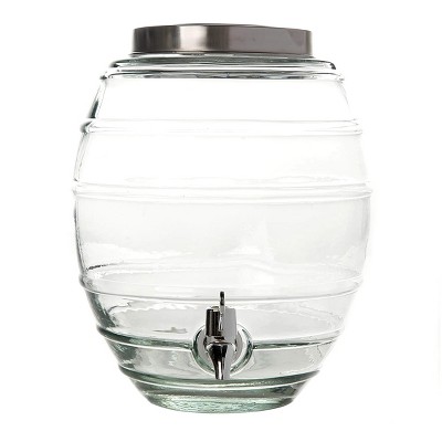 Gibson Home 0.95 Gallon Duval Glass Beverage Dispenser Clear