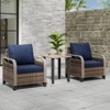 EAGLE PEAK Wicker Bistro Table and Chairs, Outdoor Bistro Set, Rattan Patio Furniture, Wicker Patio Chairs & Table, 3 Piece Set - 2 of 4