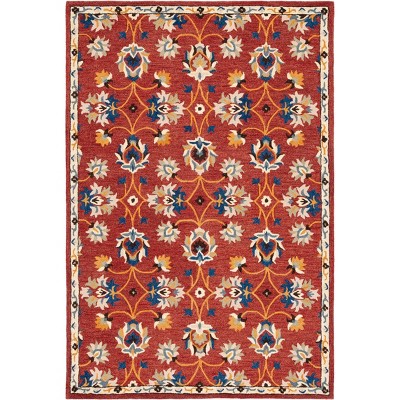 Micro-loop Mlp383 Hand Tufted Area Rug - Rust/blue - 4'x6' - Safavieh ...