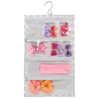 mDesign Plastic Jewelry Box, 4 Removable Storage Organizer Trays