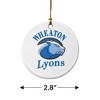 Wheaton College Primary Logo Porcelain Holiday Christmas Tree Ornament  2.8" (7.1 cm) - 3 of 4