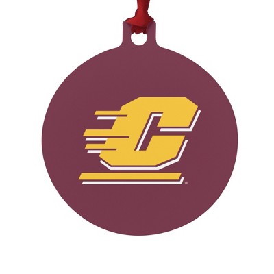 Central Michigan University Logo Aluminum Holiday Christmas Tree Ornament