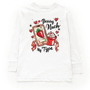 Berry Much My Type Strawberry - Youth Long Sleeve Graphic T-Shirt - 1 of 3