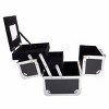 Aluminum Alloy Makeup Train Case Jewelry Organizer with Accordion Compartments for Travel and Professional Use - 2 of 4