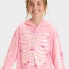 Girls' Halloween Skeleton Union Suit - Cat & Jack™ Pink - 3 of 3