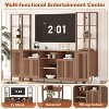 Farmhouse TV Stand Up to 70",Entertainment Center with Bookshelves,Media Center with Storage Cabinet&Adjustable Shelves for Living Room Home Theater - 3 of 4