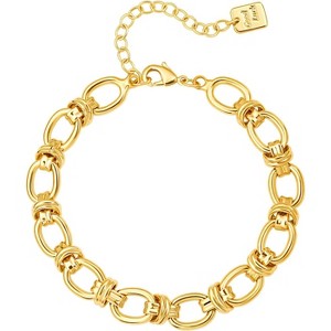 18k Gold Plated Personalized Chunky Cuban Oval Link Chain Bracelets for Men Toggle Rope Bracelet Jewelry for Women - 1 of 4