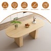 GDFStudio Tiriel Farmhouse Double Pedestal Oval Dining Table - 4 of 4