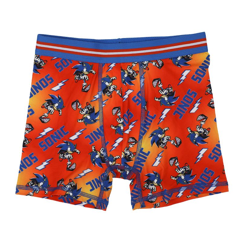 Youth Boys Sonic the Hedgehog Boxer Brief Underwear 5-Pack - Speedy Comfort for Gamers, 5 of 6