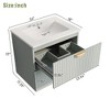 ALEXOUN 24" Freestanding Bathroom Vanity with Sink,Bathroom Storage Cabinet with 2-Tier Drawer & Undermount Ceramic Basin for Small Bathrooms - 3 of 4