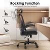 Racxily Ergonomic Office Chair, Home Office Desk Chair with Headrest, High Back Computer Chair with Armrests and Adjustable Lumbar Support - 2 of 4